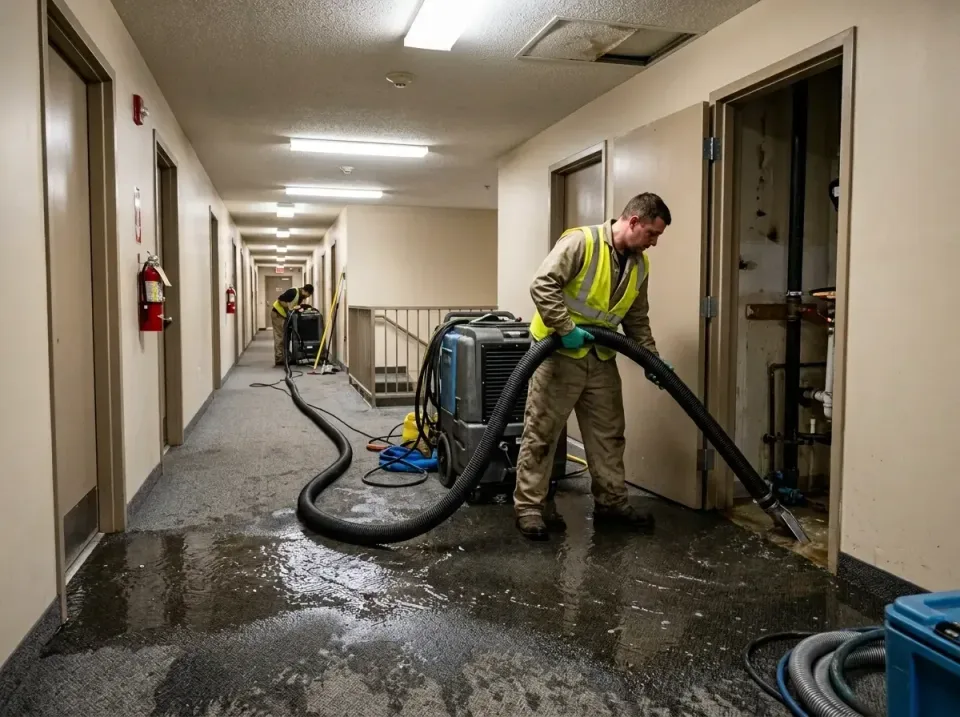 multi-unit-apartment-hallway-f-005 — frequently asked questions, Emergency Burst Pipe Water Extraction & Removal in Hometown…